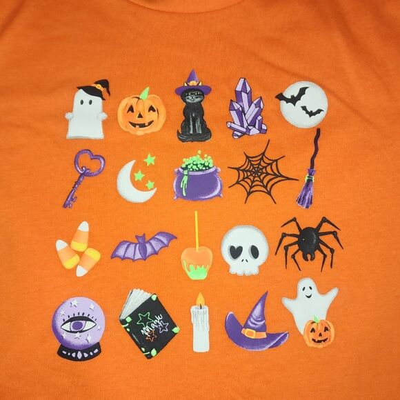 Girls Short Sleeve Halloween Icon Tee Size XS - Picture 2 of 5